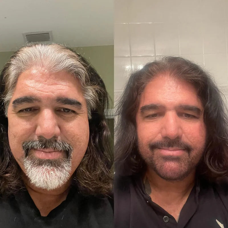 Side-by-side comparison of a man.